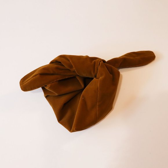 Merit Brown Corduroy Makeup Bag